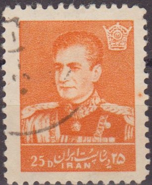 Z vendido IRAN 1959 Scott 1140 Sello Mohammad Shah Reza Pahlavi 25D usado 